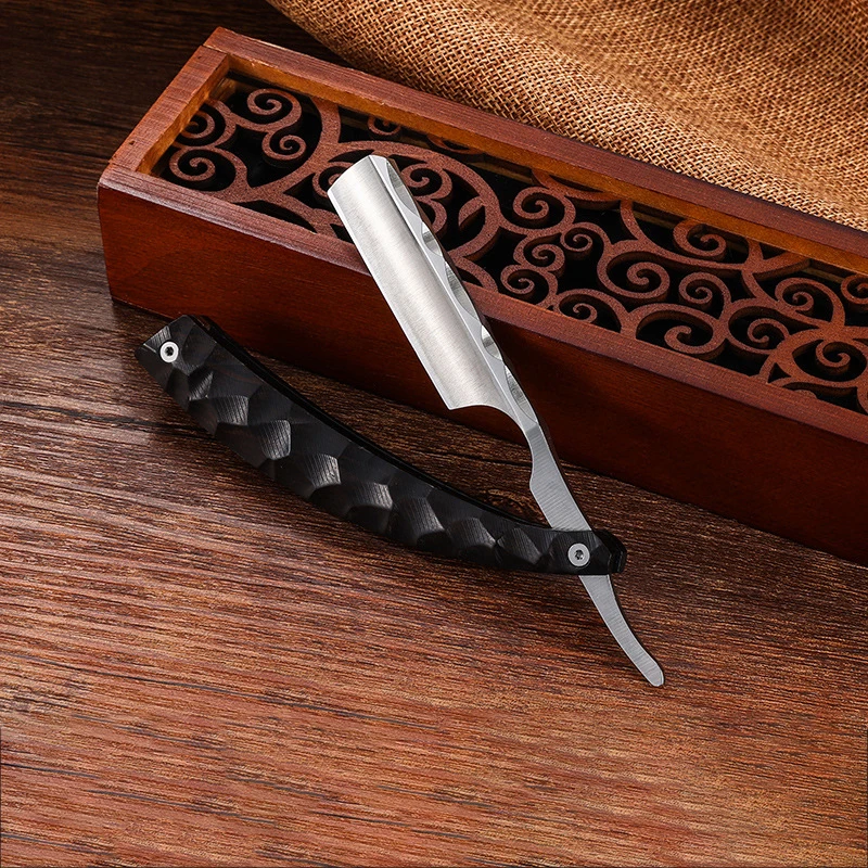 Wytnij gardło prosto brzytwa drewno profesjonalna brzytwa fryzjerska najwyższej jakości krawędź prosta maszynka do golenia brody prezent