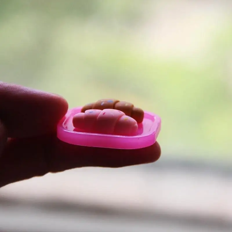 Y88A Resin Molds for Pendant Silicone Jewelry Casting Molds Mini Plate Play Tray Keychain Molds with Hangings Hole DIY