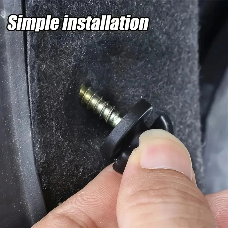 4pcs Car Flat Screw Hook For Trunk Fasteners Hook Seat Mesh Bag Easy To Install Practical Modified Screws Interior Accessories
