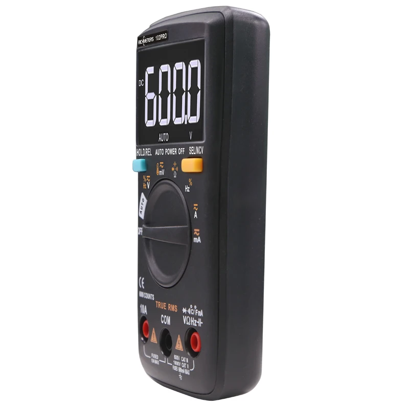 RM102Pro NCV Digital Multimeter 6000 Counts Backlight Atuo Ranging AC/DC Ammeter Voltmeter Ohm Portable Voltage Meter