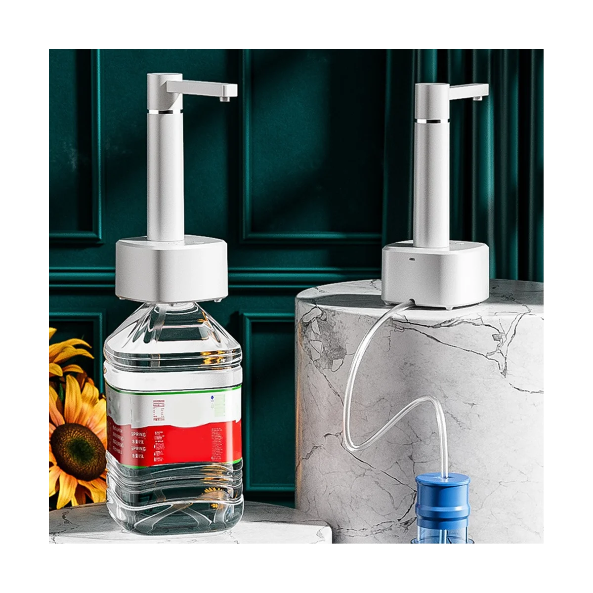 전기 워터 펌프 디스펜서 자동 식수병 데스크탑 충전식 워터 펌프 디스펜서 사무실-ABLM