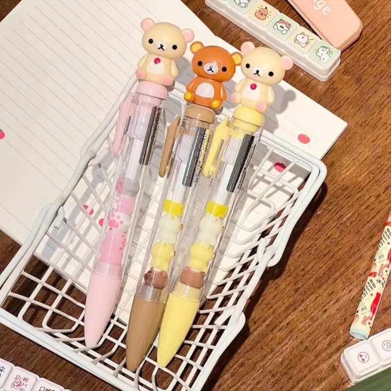 Image of Rilakkuma Korilakkuma Smooth Writing Press Schwarzer Kugelschreiber Neutraler Stift Schreibwaren für Schüler Geburtstagsgeschenk für Klassenkameraden