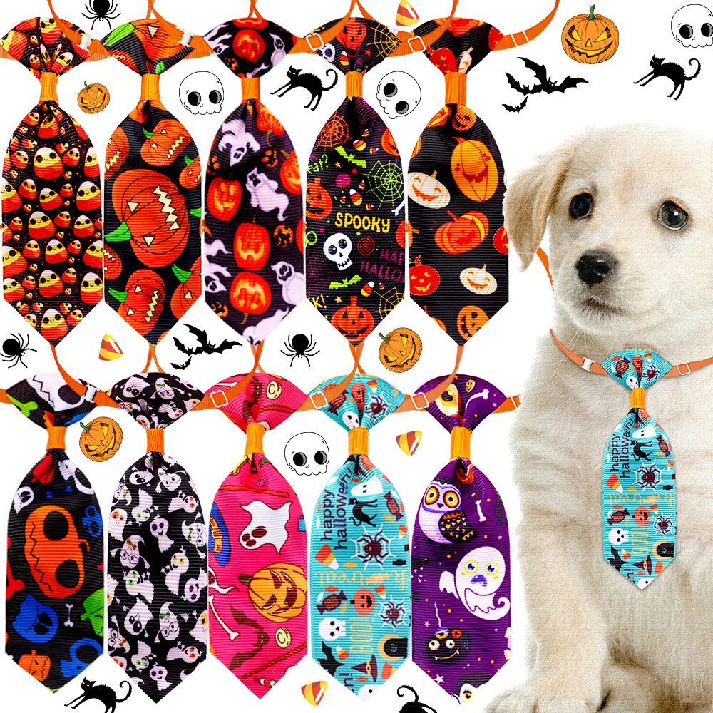 

Pet Halloween Small Tie Skull Halloween Series Pumpkin Small Tie Dog Clothes Decoration