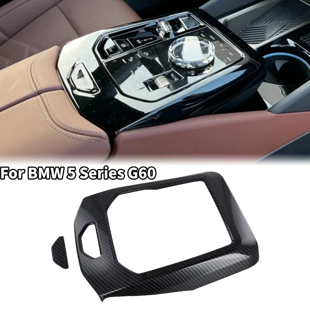 

Center Console Gear Shift Panel Trim Cover For BMW 5 Series G60 2024 ABS Carbon Fiber Car Interior Styling Accessories