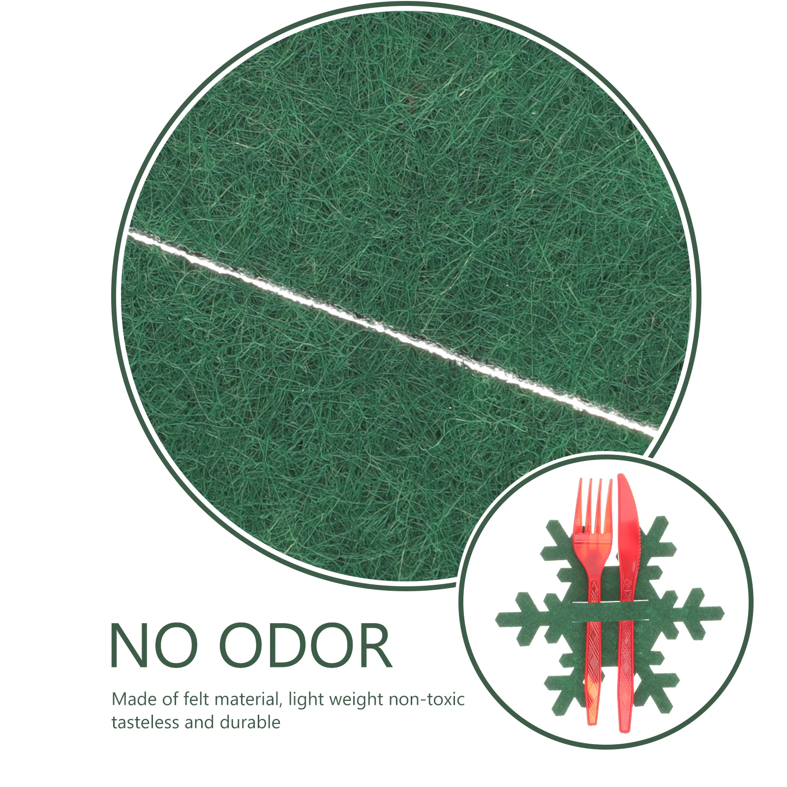 

8Pcs Christmas Snowflake Cutlery Bag Felt Xmas Party Silverware Holder Table Decoration Cutlery Storage Pouches