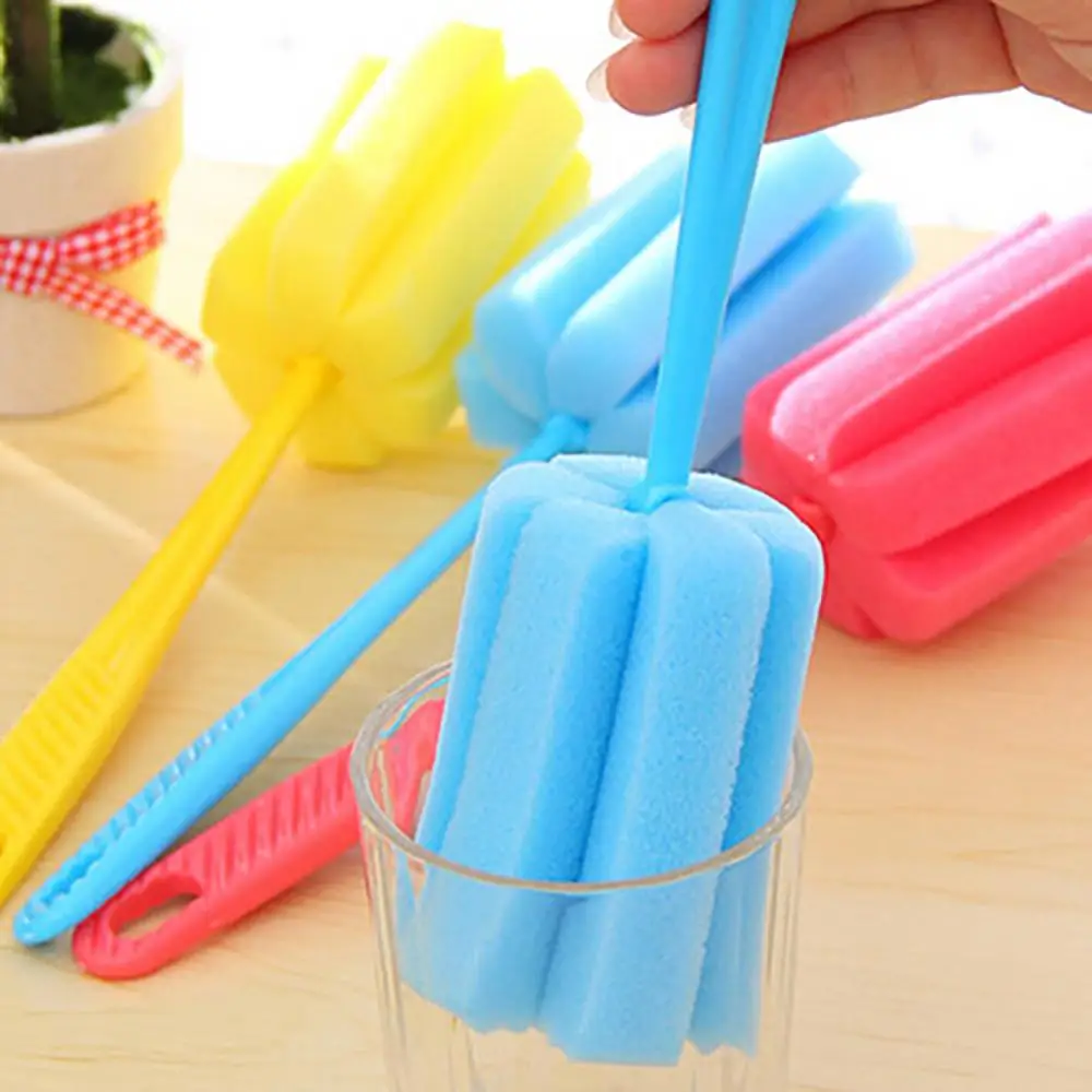 Sponge Brush Milk Bottle Cup Glass Washing Cleaning Kitchen Cleaner Tool limpieza hogar