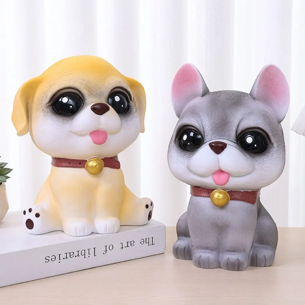 Creative Cute Puppy Piggy Bank Unbreakable Cartoon Dog Saving Jar Anti-fall Piggy Bank Ornaments Boys/Girls