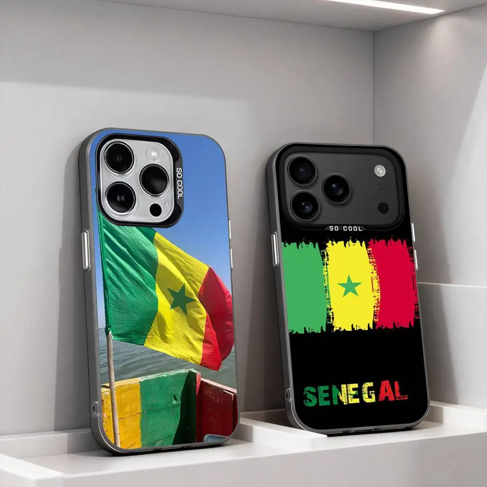 

Senegal Flag MAP For iPhone 17,16,15,14,13,12,11,Pro,Max,Plus,E,Air,Mini Anti Fall Black Matte Hard Bumper Phone Case
