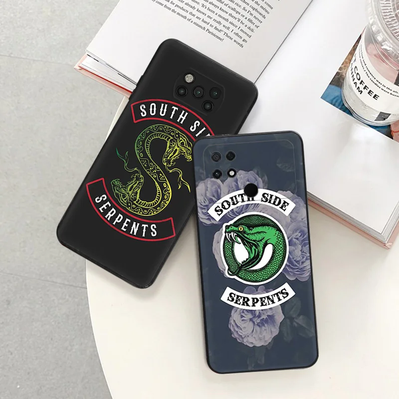 Silicone Black Phone Case for Xiaomi Mi Poco C61 F5 F4 GT F3 F1 X4 X3 X5 M3 M4 Pro M5 M5S C51 C50 C40 Riverdale Serpents Cover