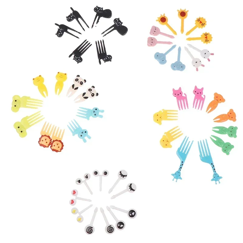 

6/10pcs/packMini Cartoon Children SnackCake Dessert Pick Bento LunchesDecoration