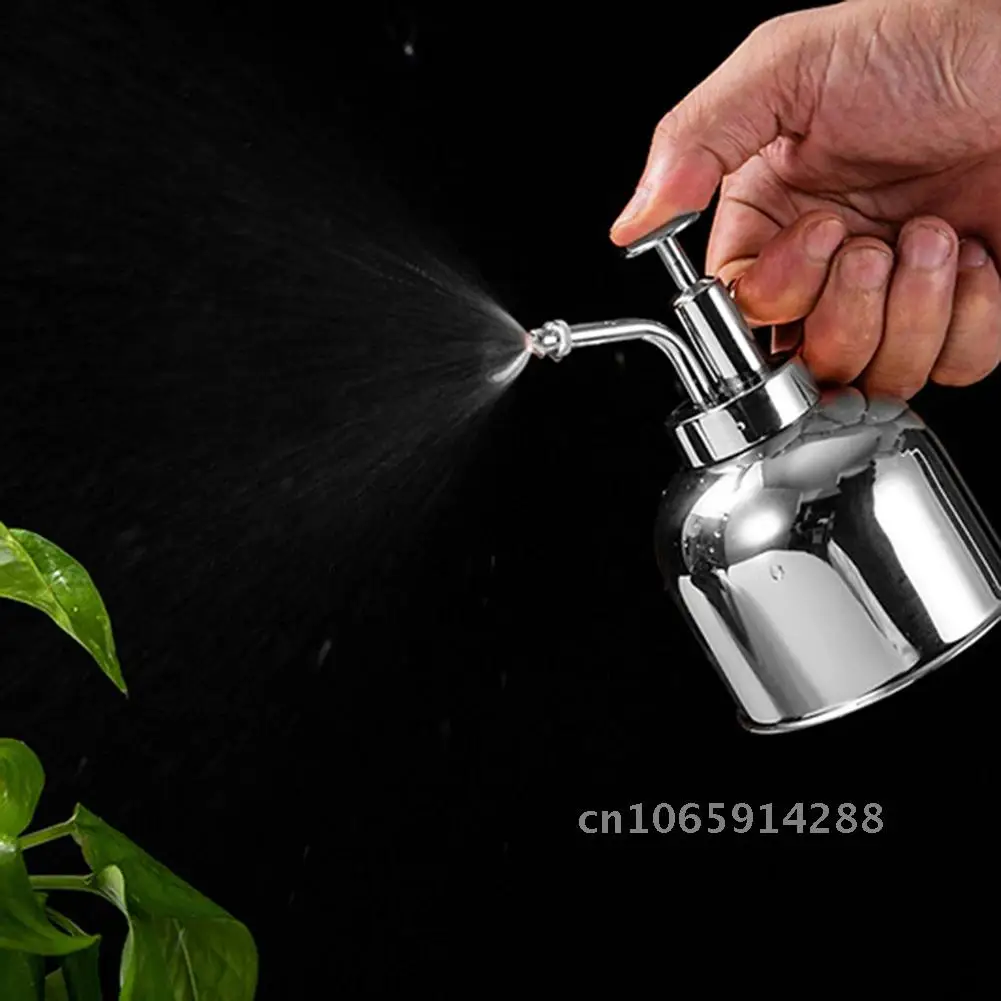 Vintage Brass Watering Can Stainless Steel Water Bottle True Sprinkling Garden Plants Tool Bonsai