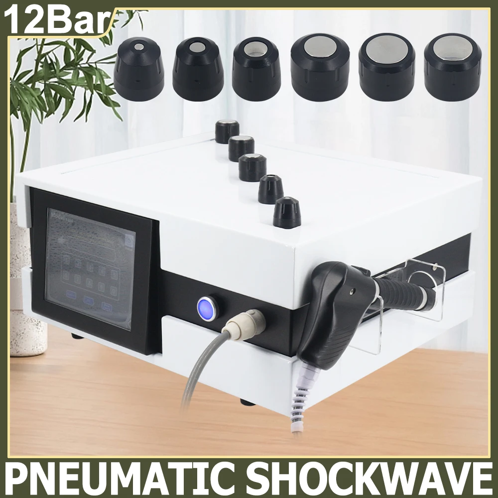 2024 New Pneumatic Shock Wave Therapy Machine For ED Treatment Pain Relief Body Relaxation 12Bar Professional Shockwave Massager