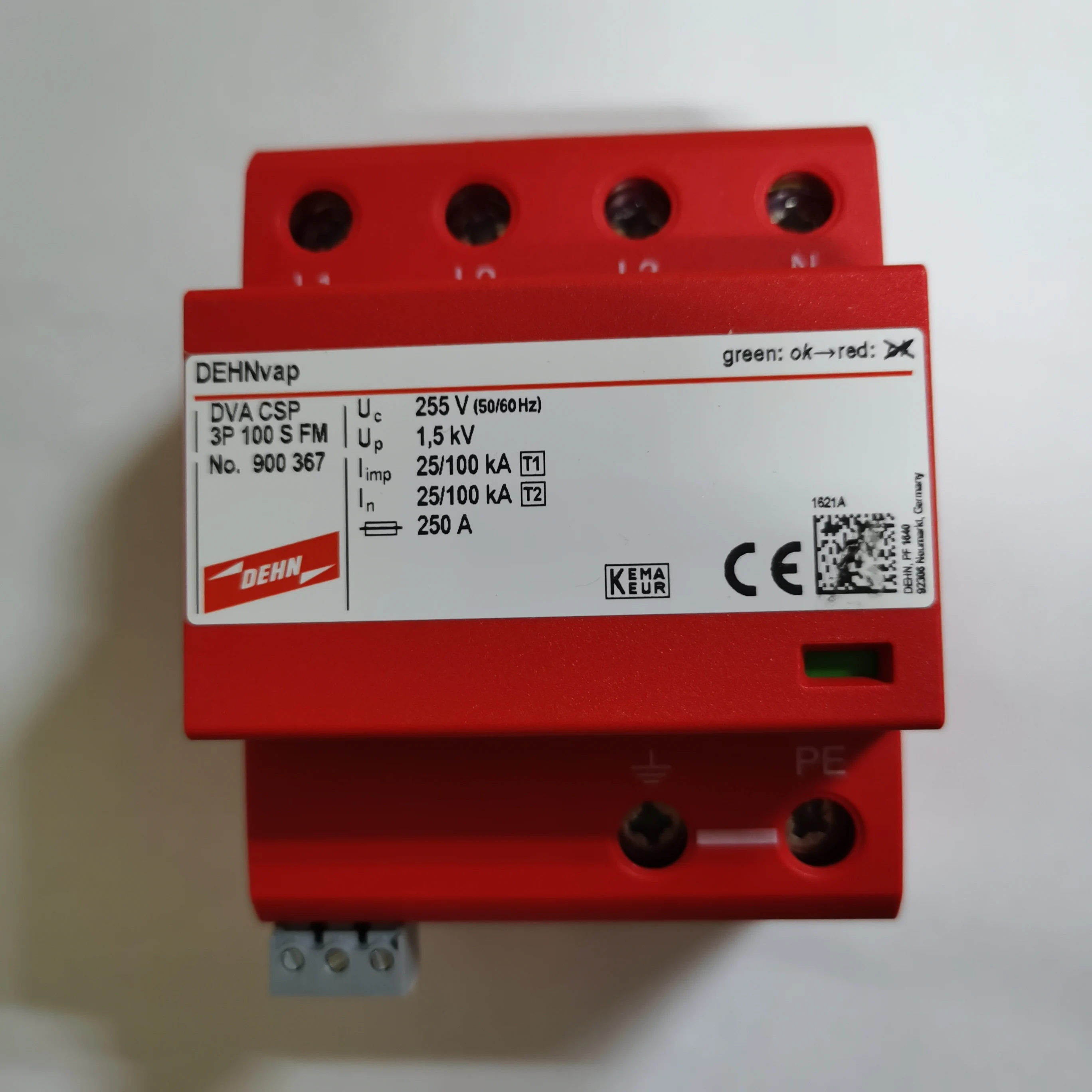 

Germany DEHN first class lightning protection device 900367 shield surge protection DVA CSP 3P 100 S FM promotion