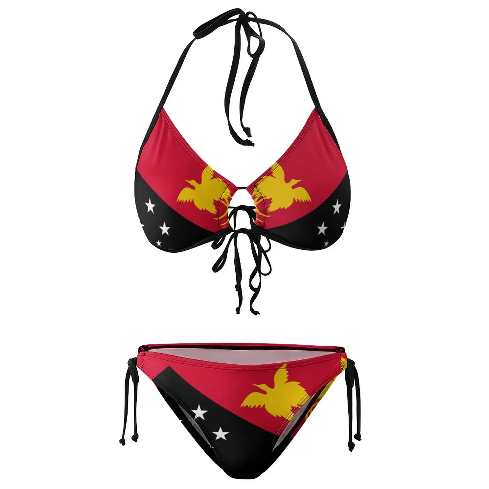 Flag of Papua New Guinea Bikini Swimming Costume Sexy Bikinis Humor Graphic Swimming Top Quality Swimwear Novelty