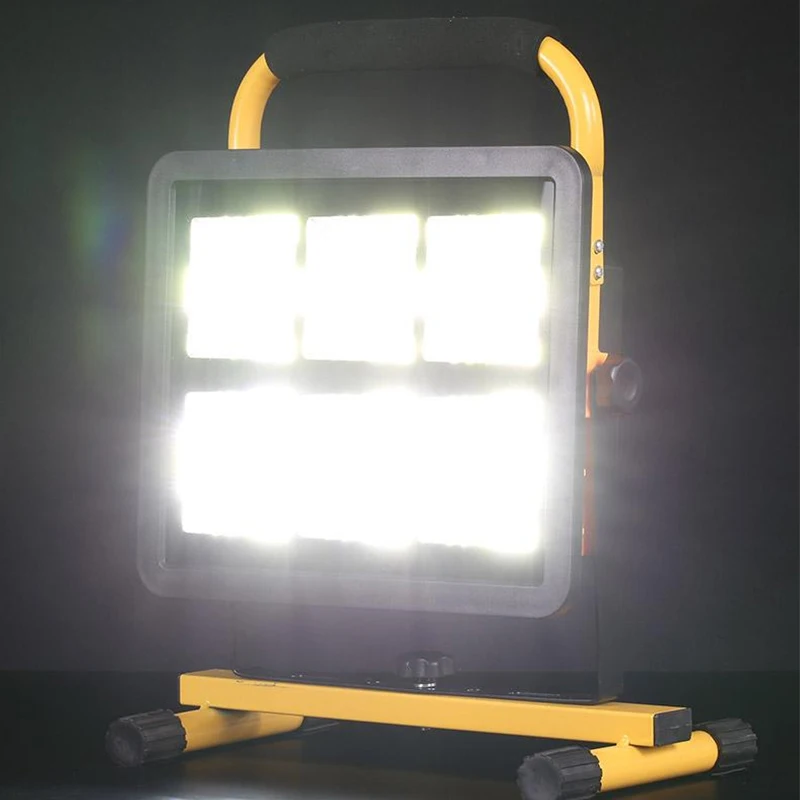 Reflector LED para exteriores, luz de mina de trabajo móvil con pantalla eléctrica, batería integrada, Banco de energía