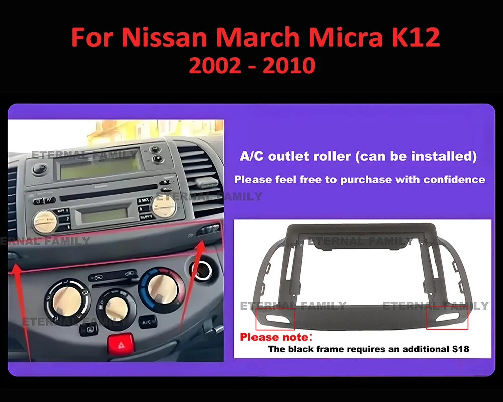 Android 16For Nissan March Micra K12 2002 -2010 Car Radio Stereo Multimedia WIFI Wireless Carplay Auto Navigation 4G FM BT SWC