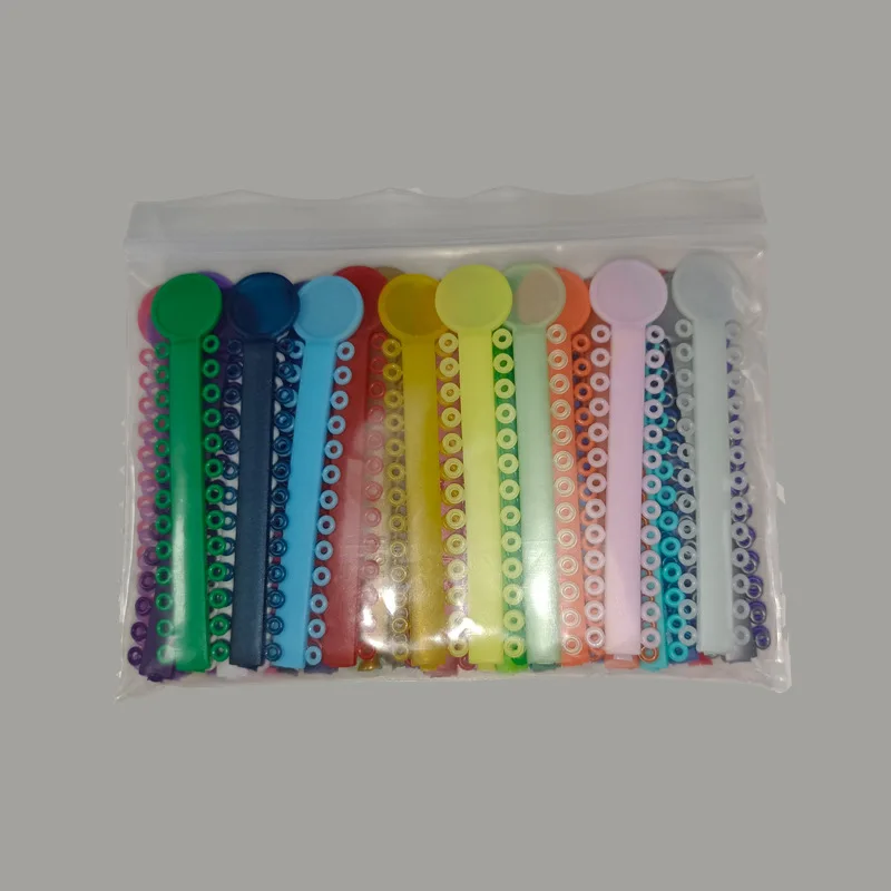 GULPOOE 40Sticks Dental Orthodontic Elastic Ligature Ties Colorful Bands For Brackets Braces Orthodontics Treatment Consumables