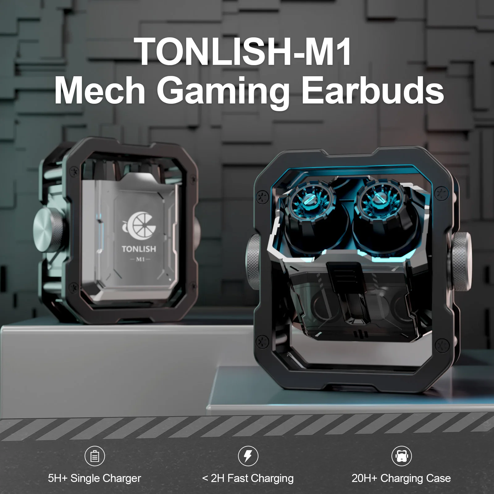 TONLISH High-end INVA-S 03 TWS Gaming Esports cuffie Wireless auricolari Bluetooth Stereo HiFi ruotano gli auricolari Fidget