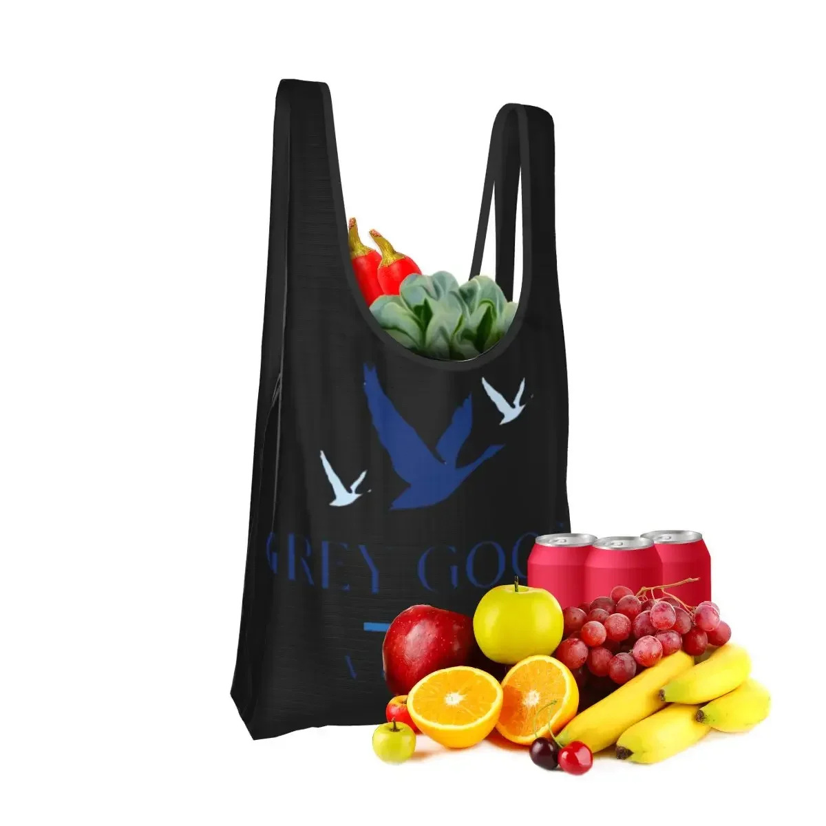 Grey Goose Vodka Shopping Bag Portable Tote Bags Foldable Shoulder Shopper Bag Groceries Handbag