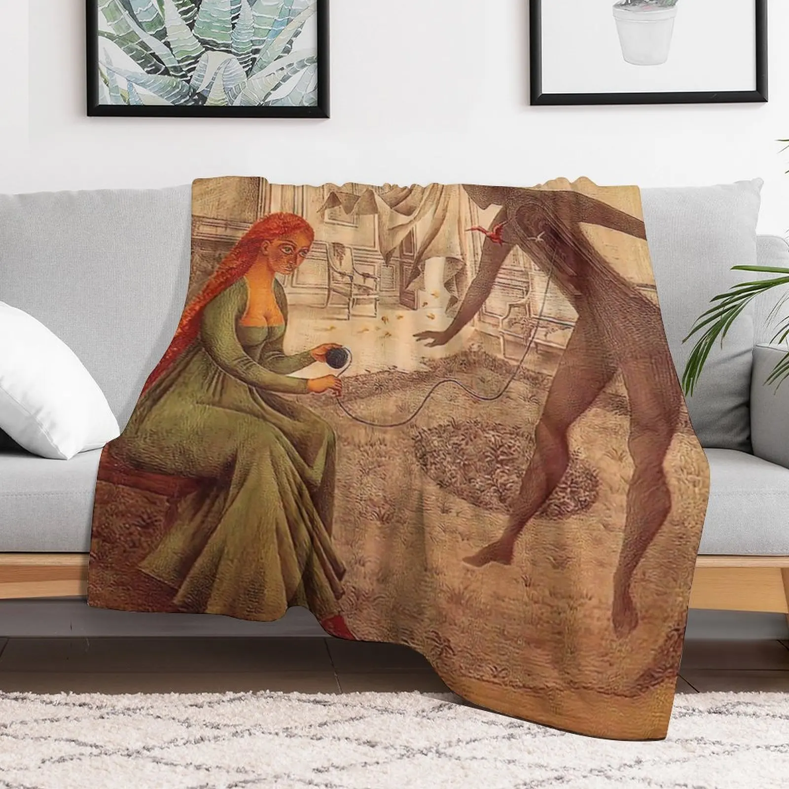 Dead Leaves by Remedios Varo Throw Blanket decorative Fashion Sofas Blankets