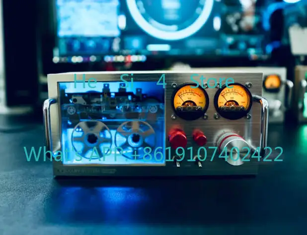 Table setting, desktop ornament, atmosphere pickup light level meter, home nostalgic tape player, power amplifier uv meter