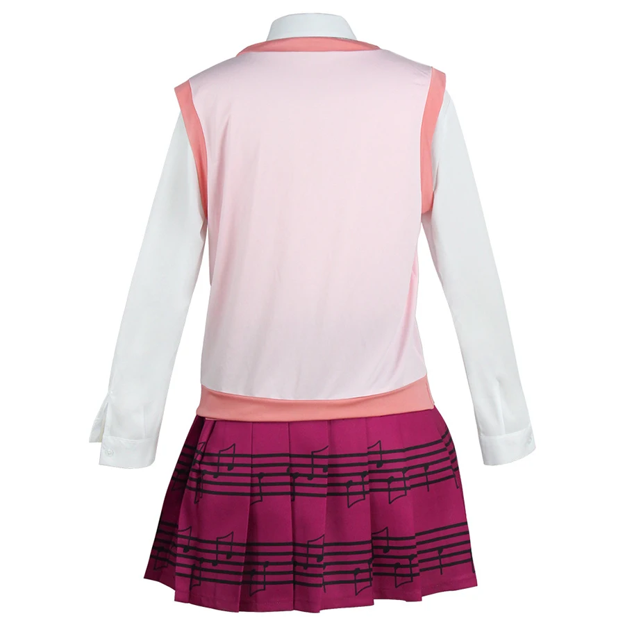 Anime Danganronpa V3 Kaede Akamatsu Cosplay Costumes Dress Wig Danganronpa Cosplay Shirt Skirt JK School Uniform for Girls Women