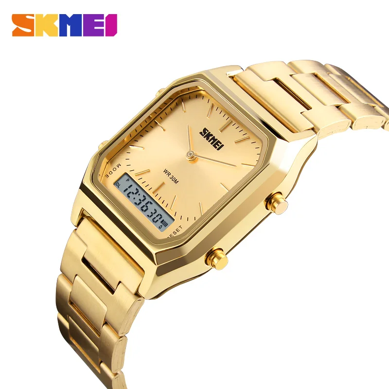 SKMEI Dual Display Watch Men Digital Dual Time Sports Chronograph Waterproof Male Clock Quartz Wristwatches Relogio Masculino