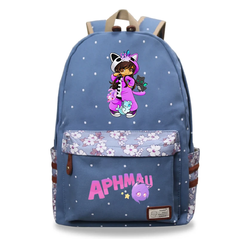 Aphmau Print Schoolbag Children Primary Middle School Students Backpacks Boy Girl Floral Bookbag Fashion Travel Laptop Backpack