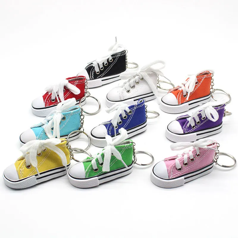 

50pcs Motorcycle Bike Kickstand Enlarger Canvas Sneaker Tennis Shoe Keychain Sports Shoes Keyring Funny Gifts