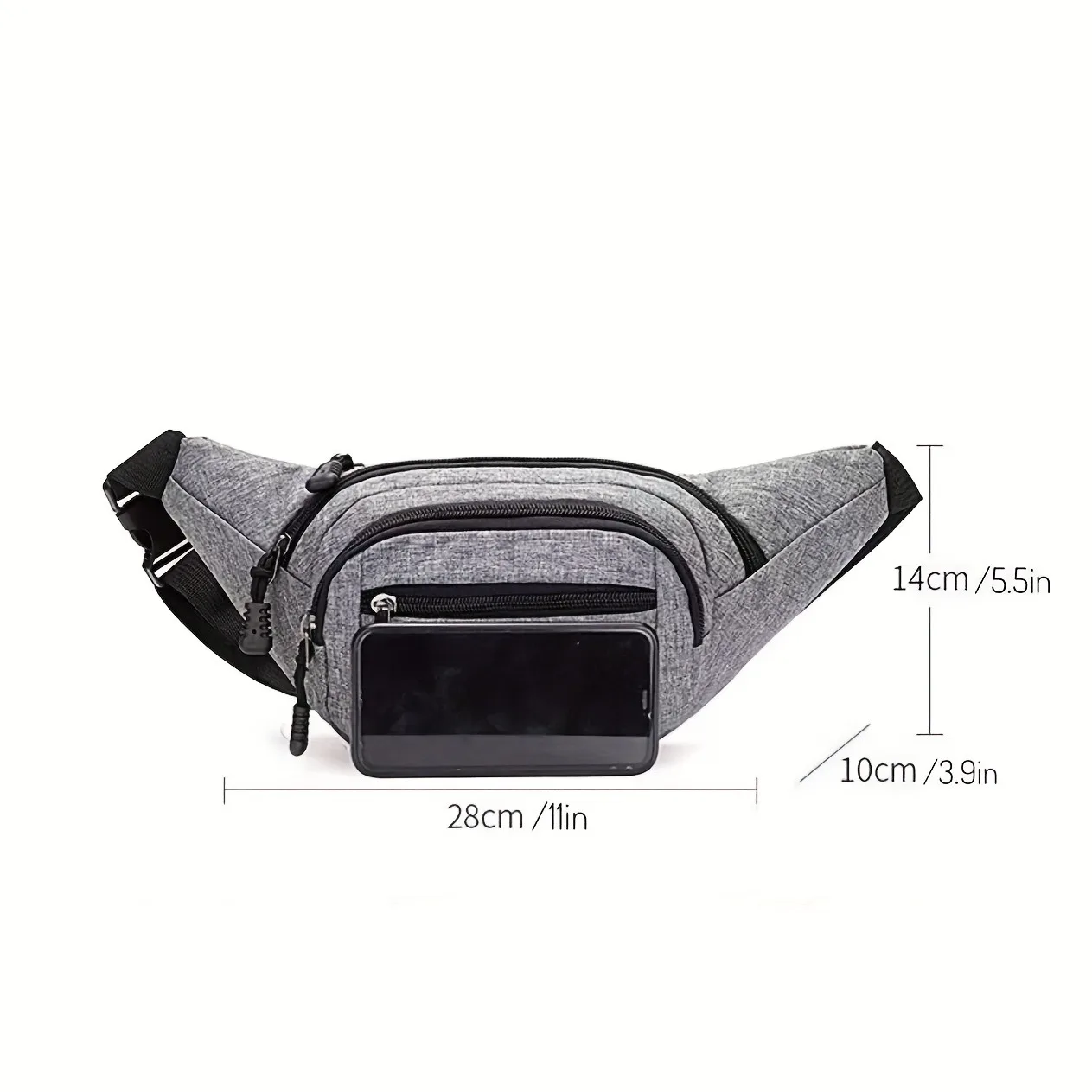 Unisex Oxford Waist Pack Multi Pocket Fanny Pack Adjustable Strap Outdoor Travel Sports Chest Crossbody Bag for Men Women