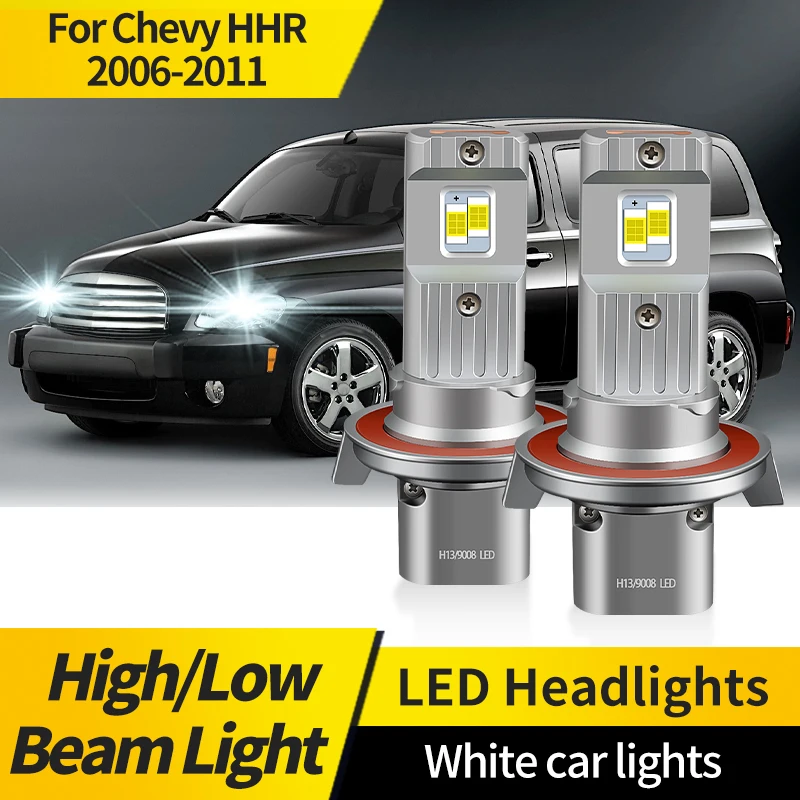 2 قطعة ل تشيفي HHR 2006-2011 9008 H13 LED مصابيح السيارة الأمامية الأبيض مصباح ليد 1:1 حجم صغير LED CSP رقائق مرحبا/منخفضة شعاع 30000LM مشرق #1