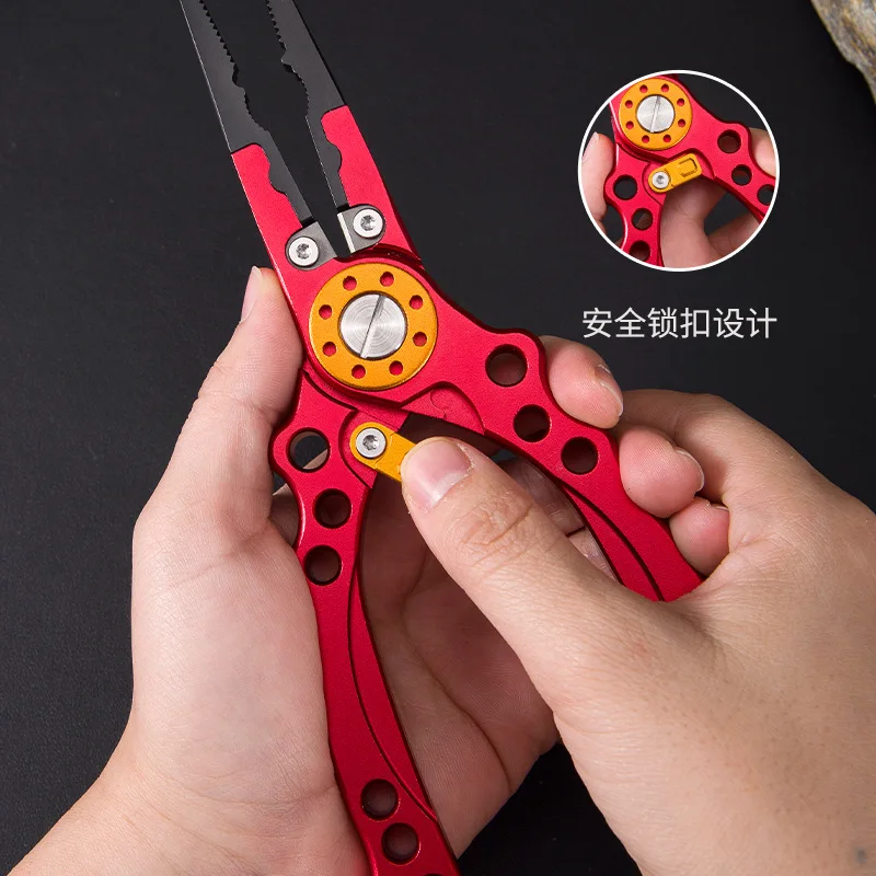 Aluminum Alloy Fish Controller Multi-functional Line Cutters Outdoor Sea Fishing Upper Ring Forceps Fishing Gadget Pliers Y584