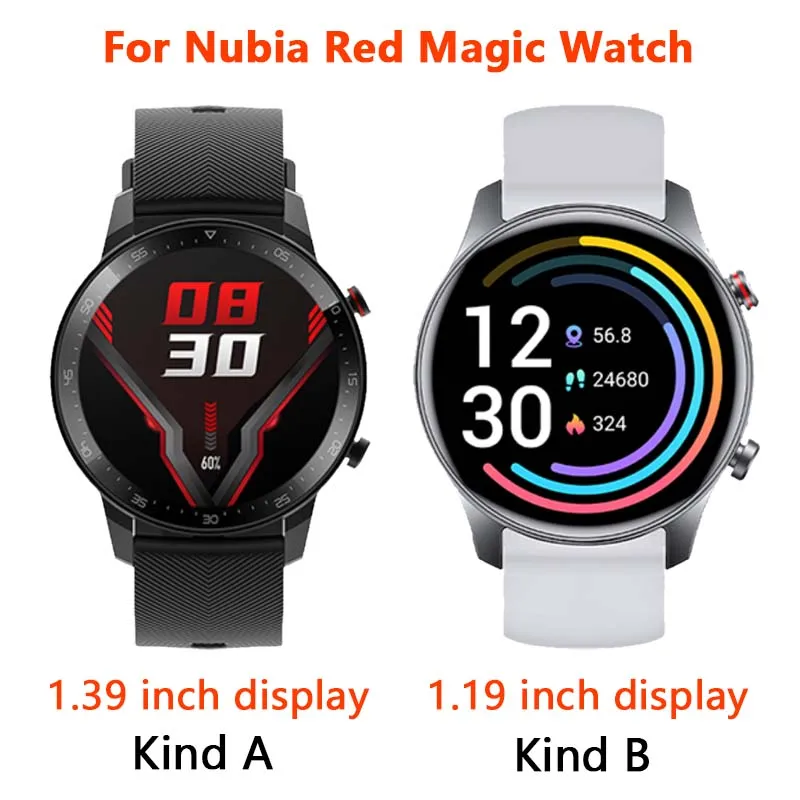 For Nubia Red Magic Watch 1.19 1.39 inch Ultra Clear Full Cover 3D Curved Plating Soft PMMA Film Screen Protector -Not Glass