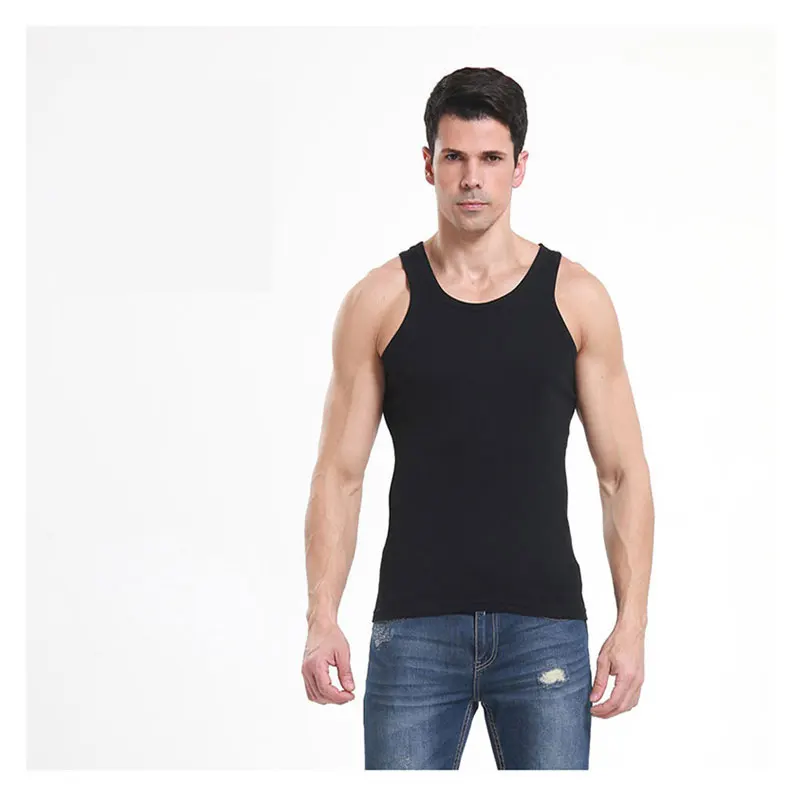 Camiseta masculina colete muscular algodão underwear sem mangas tanque de verão sólido undershirts o-pescoço gymclothing musculação singlets