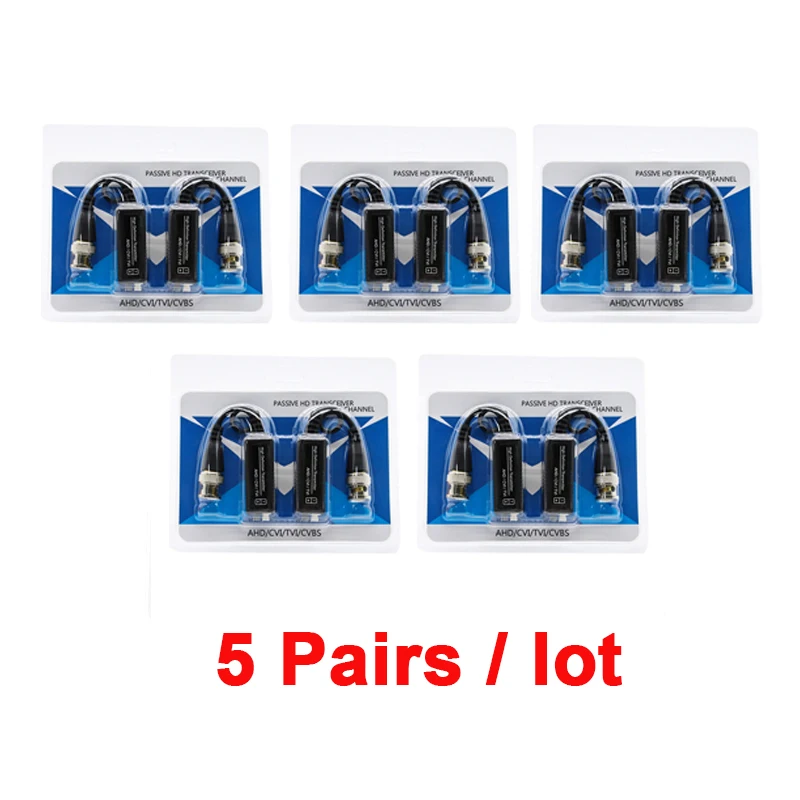 HEIßER 5Pairs(10PCS) twisted Pair Transmitter HD AHD CVI TVI Video Balun UTP 1080p 5MP 8MP 4K BNC zu RJ45 Konverter für CCTV Kamera