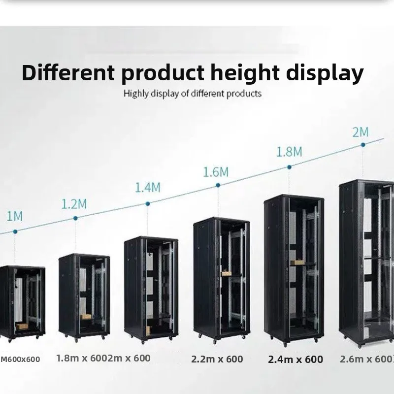 19-Inch standard cabinet 1.2 meters thick 18U42U switch wall-mounted monitoring weak current audio server