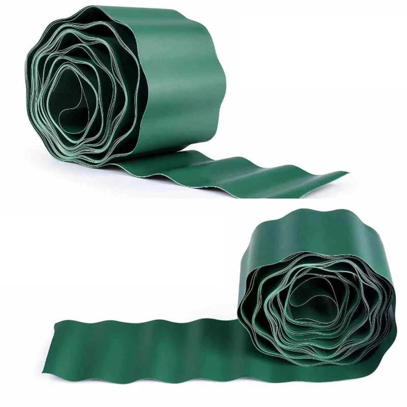 Borda de afiação decoração de jardim cerca de jardim flexível corte aleatório design ondulado contra invasando ervas daninhas jardim