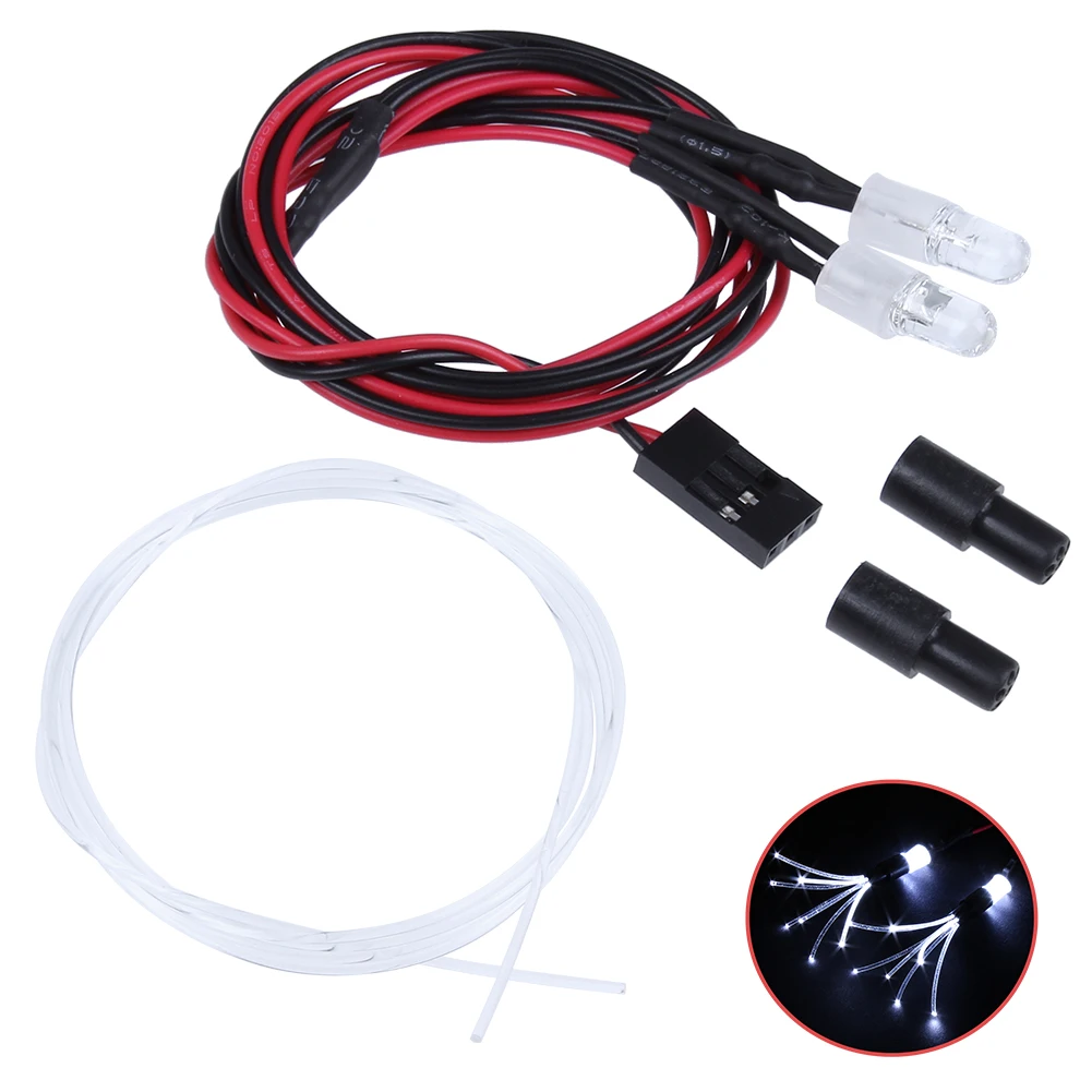HobbyPark LED Headlights Taillight Kit for Traxxas Slash Rustler VXL 4Tec 2.0 Arrma Redcat Axial SCX10 Truck Crawler 2 LEDs