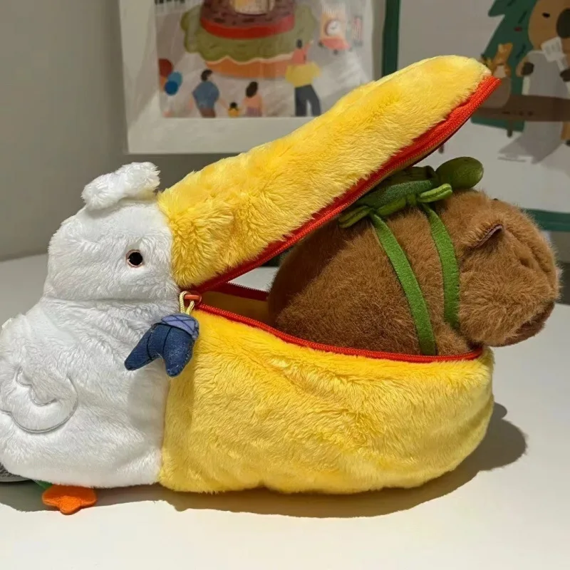 Pelikaan Opbergtas Cartoon Kawaii Dierentuin Pelikaan Opslag Pluche Portemonnee Grappige Pen Tas Hoofdtelefoon Tas Make-up Tas Kinderen Gift