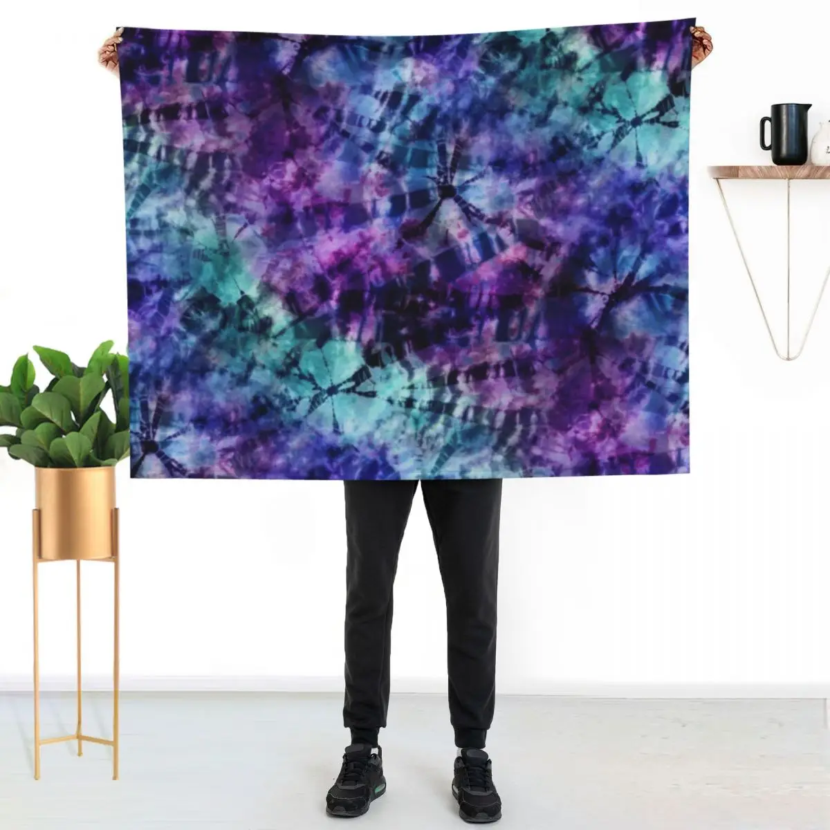 Midnight Tie Dye Throw Blanket Hairys Picnic Thermal Winter beds Luxury Brand Personalized Gift Blankets