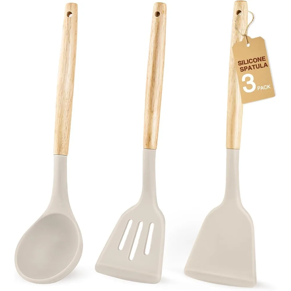 

Набор силиконовых лопаток, силиконовые термостойкие лопатки для посуды с антипригарным покрытием, кухонная утварь без BPA, набор лопаток для E
