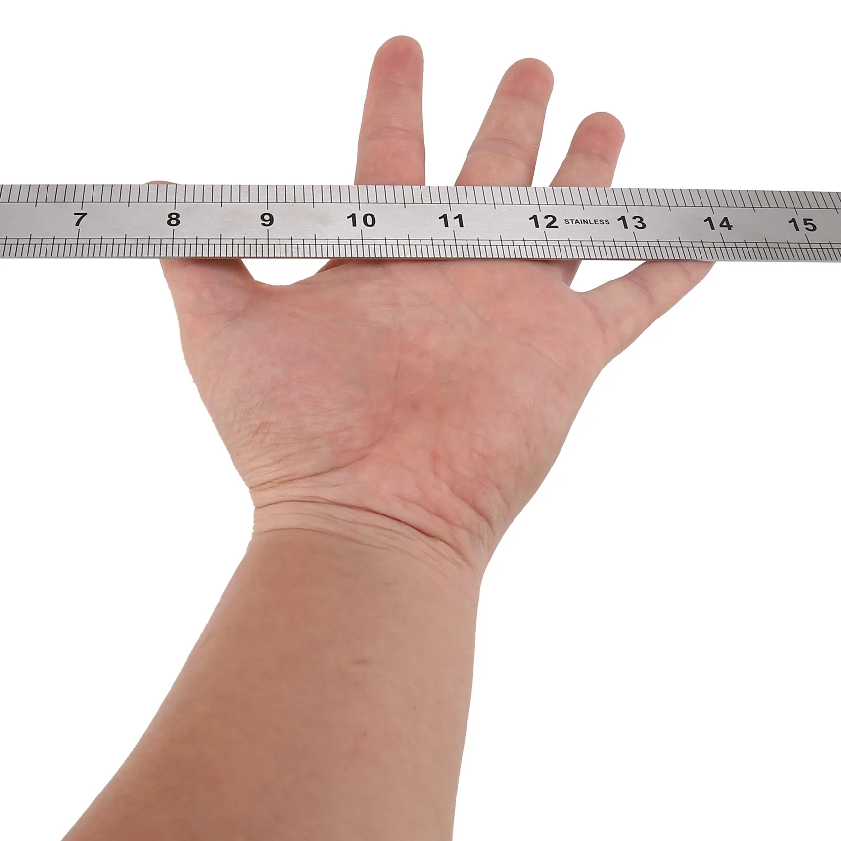 ABNP Double Side Scale Stainless Steel Straight Ruler Measuring Tool 50cm