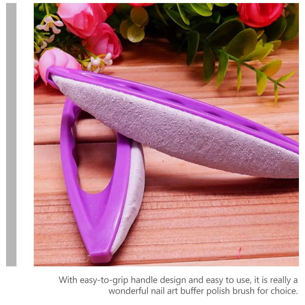 6 stuks Art Tool Vingerverzorging Salon Gebruik Schapenvacht Nagelpolijsten Buffer Draagbare manicure accessoire Huishoudelijke nagelverzorging