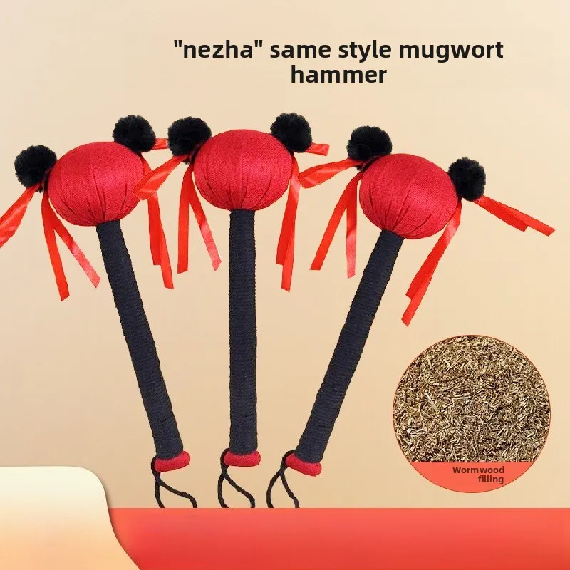 

Nezha молоток полынь мультфильм милый полынь здоровье ручной работы прижигание массажный молоток с ручным подарком Nezha