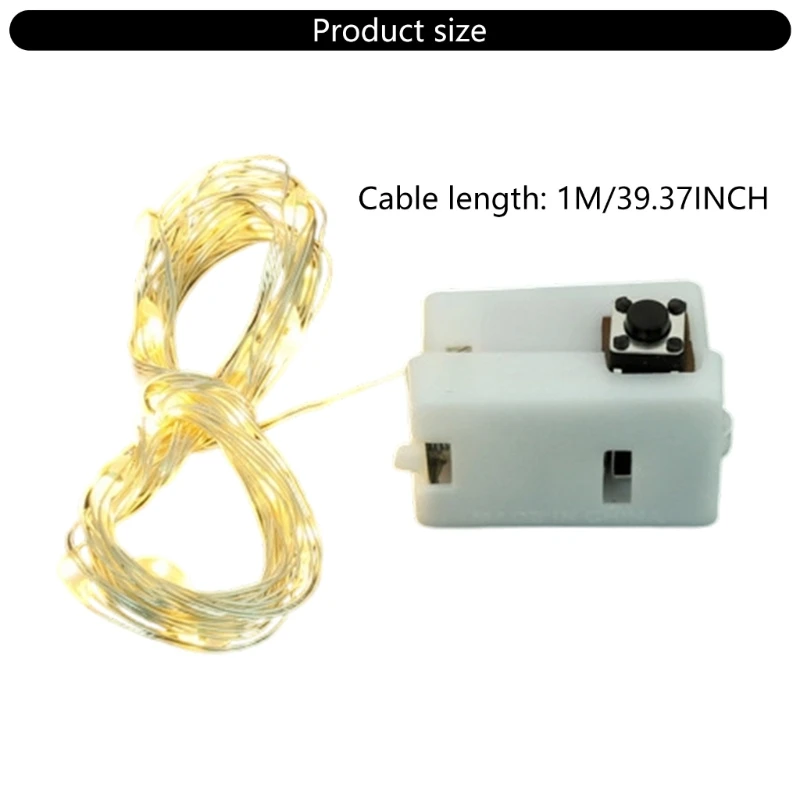 652f Luci da stringa batteria a batteria Fairys Light Light Starry String Light