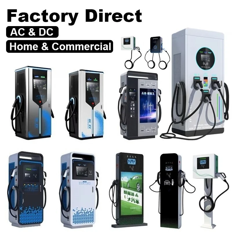 Intelligent 120KW Car Electric Charging Station System Large LED Advertising Display Screen EV Charger