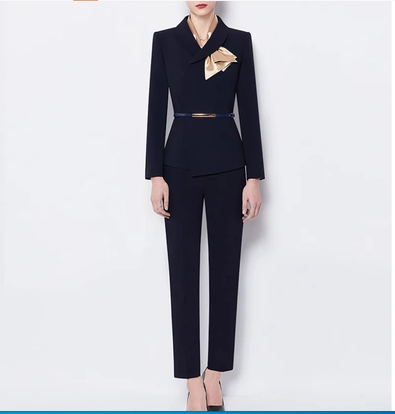 Conjunto de traje profesional, conjunto de vestido formal para mujer, ropa de trabajo para salón de belleza oral, recepción de bienvenida de hotel, ropa de trabajo para joyería