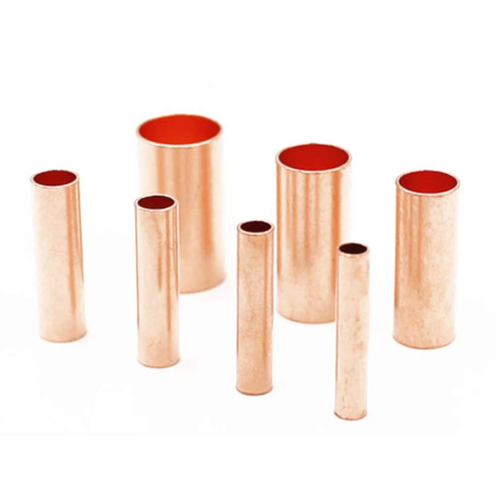 M19K 250Pcs GT Copper Connecting Pipe Wire Joint Small Copper Tube Terminal Cable Lug Bootlace Ferrule Kit