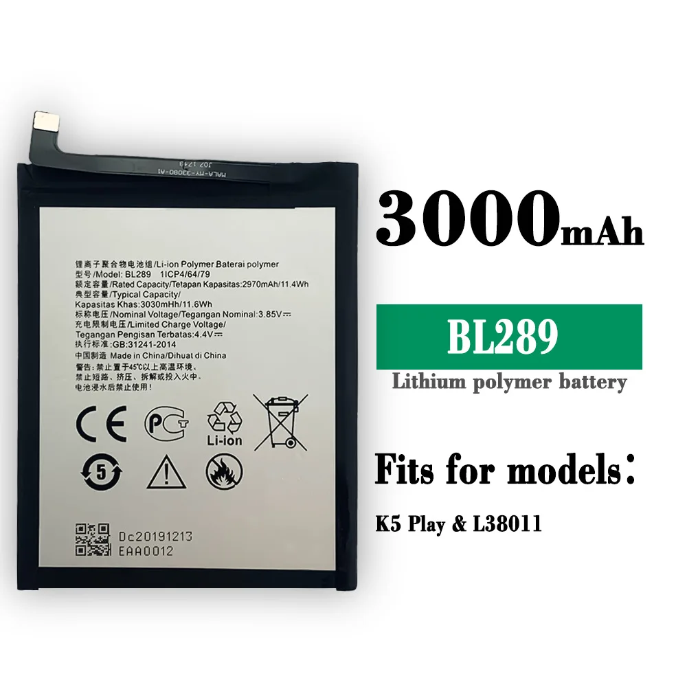 High Quality Replacement Battery For LenovoK5 Play Phone Battery BL289 New Battery Mobile Phone Board Built-in Battery