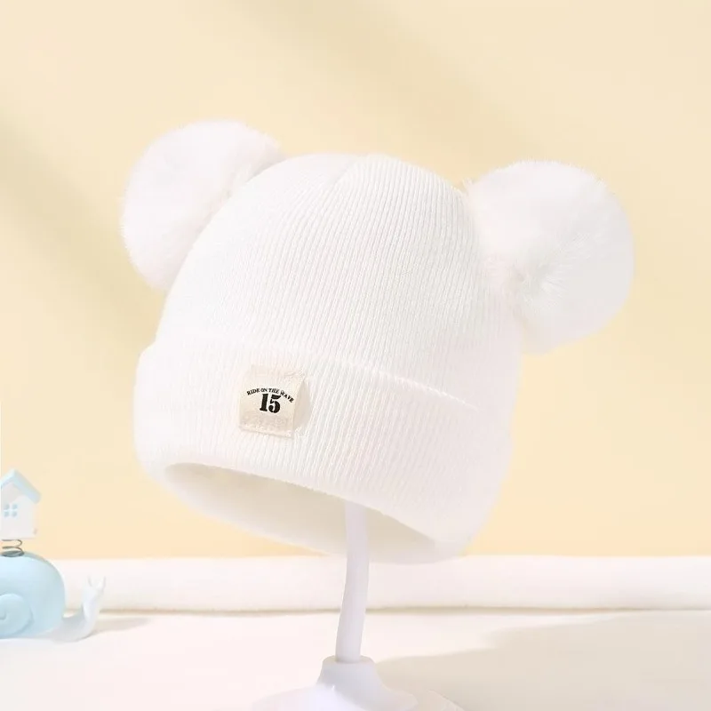 Chapeau bébé automne et hiver-chaud pour garçons et filles chapeau double couche nouveau-né pour l'automne et l'hiver